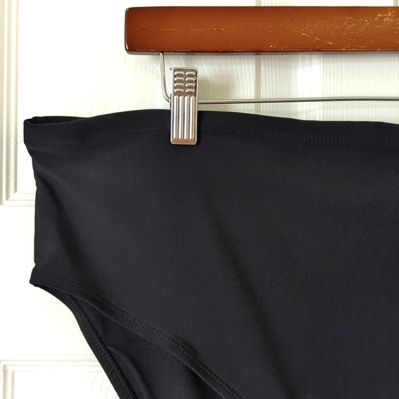 St. John's Bay Secretly Slender Tummy Control Bikini Swim Bottom Black 20W - Picture 2 of 11